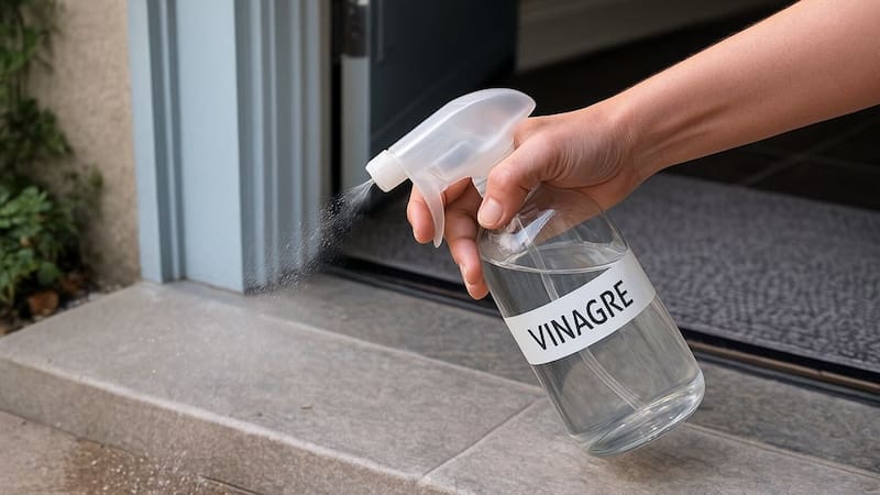 ¿Qué beneficios tiene aplicar vinagre en la entrada?
