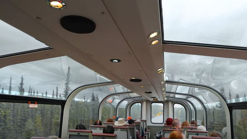 Los vagones con cúpula de cristal permiten disfrutar todos los paisajes de los parques nacionales.