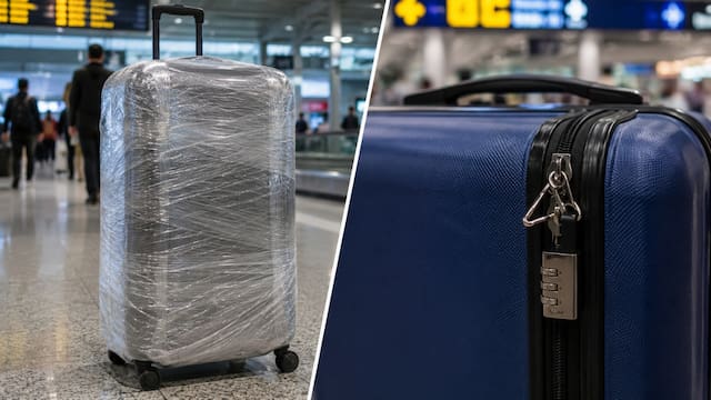 Cerrar la valija con candado o envolverla en papel film: cuál es la forma correcta y por qué recomiendan hacerlo de una sola manera