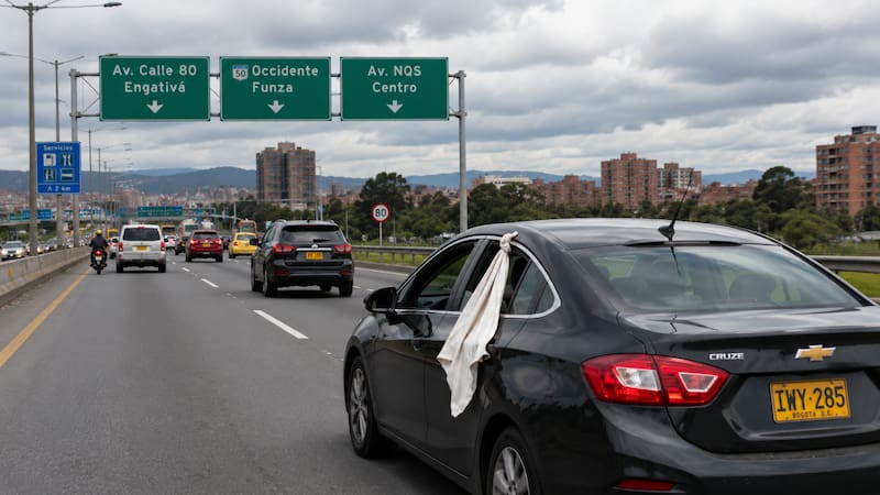 Una tela blanca en la ventana de un automóvil puede transmitir distintos mensajes según el contexto y la región.