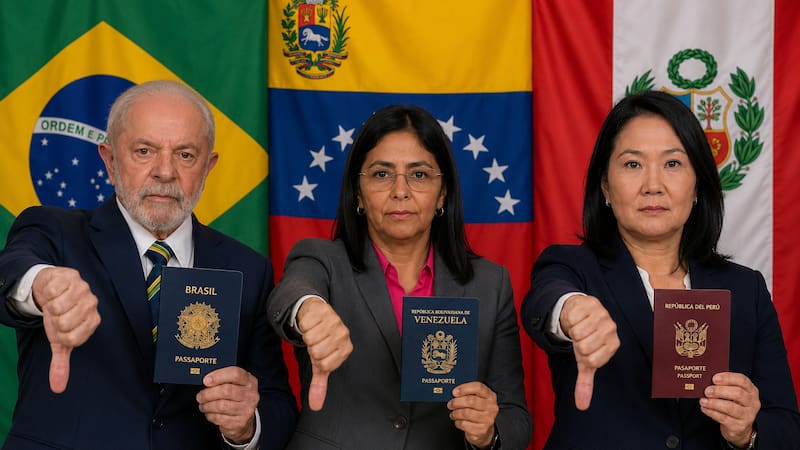 Presidentes de Venezuela, Brasil y Perú