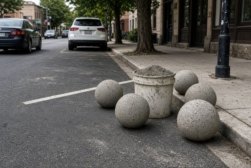 Bolas de cemento.