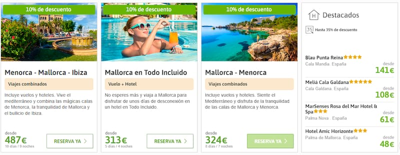 El Corte Inglés ofrece descuentos para viajar a "La perla del Mediterráneo": incluye vuelo y hotel para visitar Mallorca.