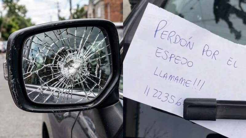 La nueva estafa del “vidrio roto” | Te rompen el espejo retrovisor, te dejan una nota y luego te vacían la cuenta bancaria: qué hacer en estos casos.