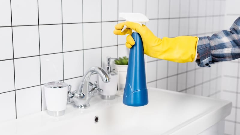White vinegar contains acetic acid, a component that helps more easily remove mineral residue and accumulated grease from different surfaces in the bathroom and kitchen. Image: Shutterstock
