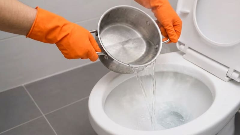 Cómo quitar el sarro de la taza del baño con vinagre blanco.