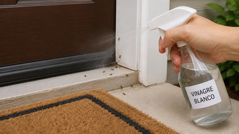 El vinagre blanco sirve para combatir plagas de insectos en los hogares.