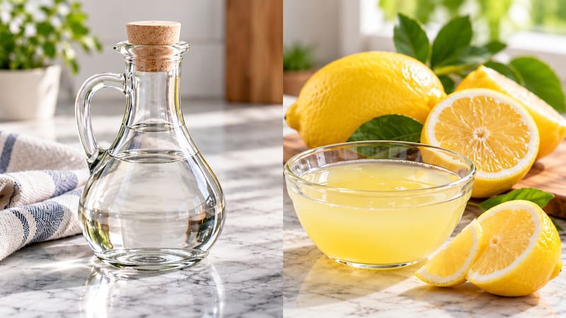 Estos ingredientes pueden facilitar distintas tareas de limpieza, pero sus niveles de acidez pueden dañar algunos materiales.