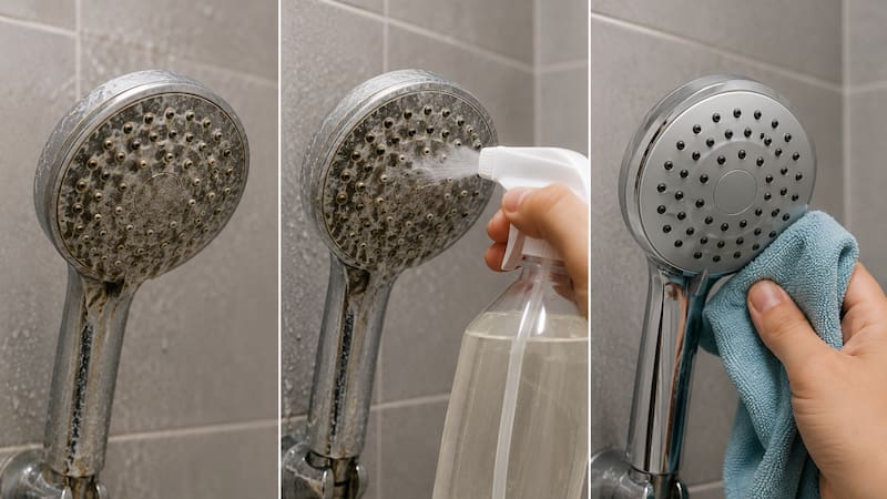 El vinagre también ayuda a quitar el sarro de la ducha.