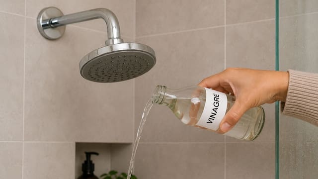 Para qué sirve limpiar la ducha con vinagre caliente y cada cuánto conviene hacerlo