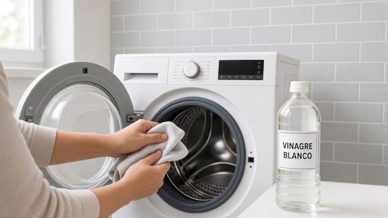 Cómo aplicar vinagre para limpiar el lavarropas.