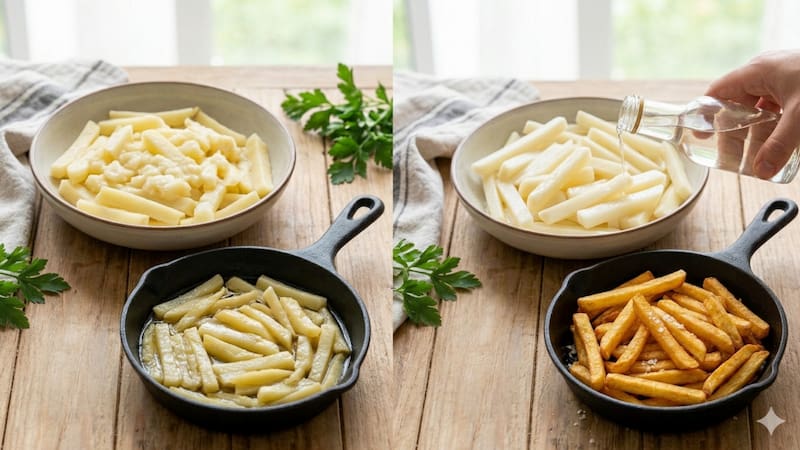 Agregar vinagre al agua de las papas antes de freírlas: para qué sirve y por qué lo recomiendan los chefs