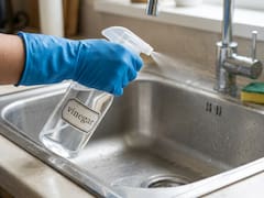 Spraying vinegar on the kitchen sink: what it’s for and why it’s recommended