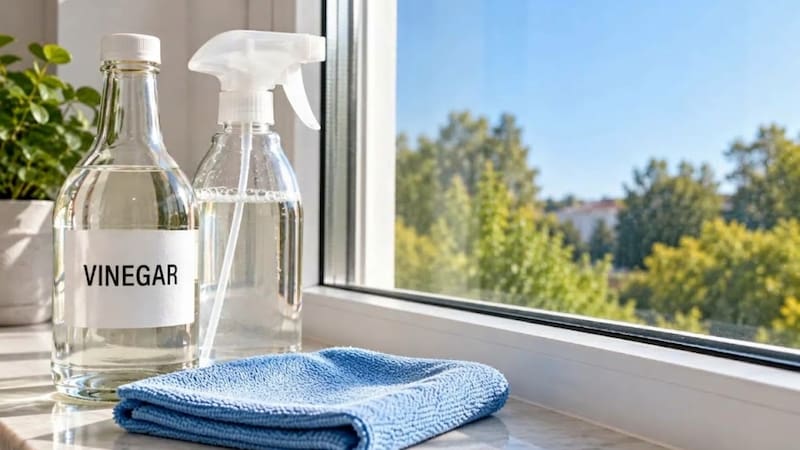 Vinegar for cleaning windows