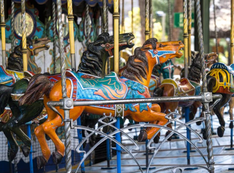 Vista del tiovivo del parque de atracciones de Madrid el 26 de junio de 2025 en Madrid, España / David Benito
