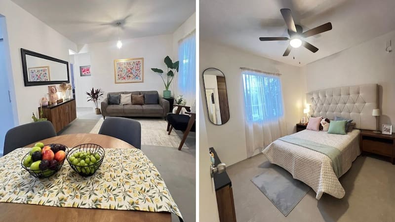 Las Viviendas para el Bienestar cuentan con 60 metros cuadrados.