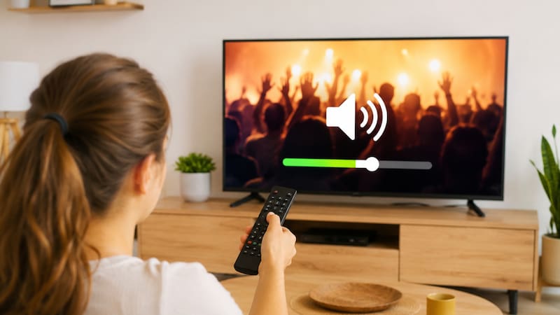 ¿Cuál es la forma de verificar que el volumen de la tele está alto? (Imagen ilustrativa creada con IA)