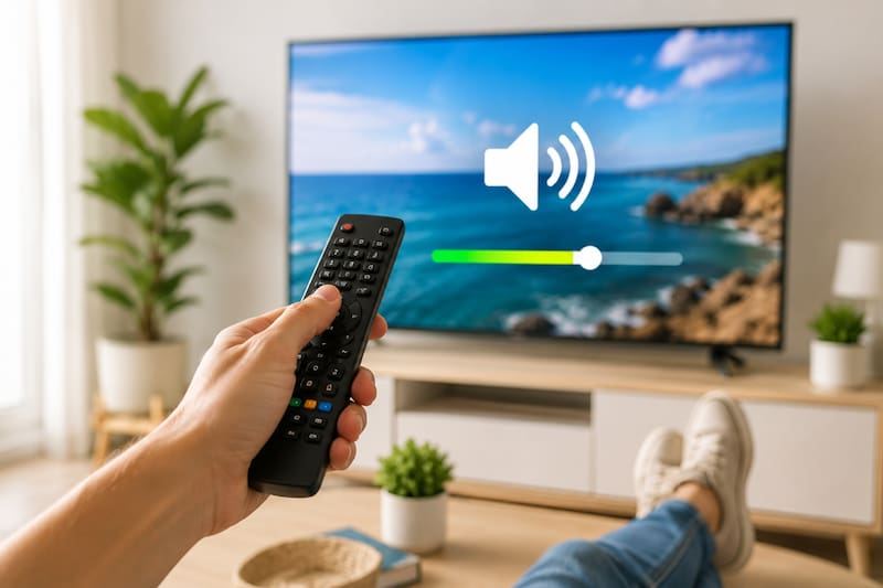 La mayoría de los televisores no muestran el volumen en decibeles, por lo que los expertos recomiendan utilizar una aplicación de sonómetro. (Imagen ilustrativa creada con IA)