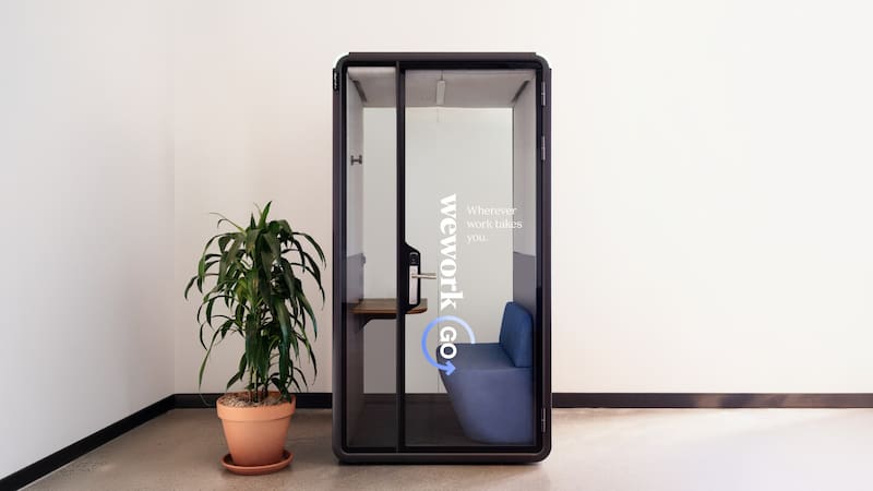 Así son las cabinas privadas WeWork Go.
