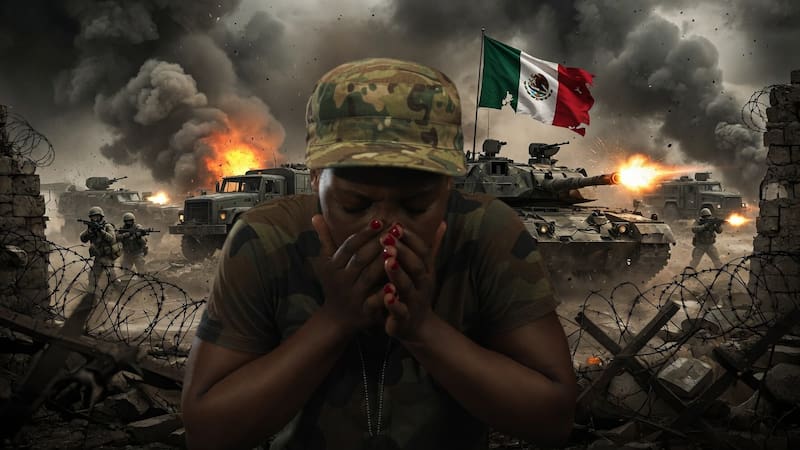 Ilustración de un ambiente hostil en plena guerra.
