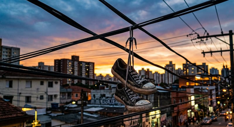 ¿Qué significan las zapatillas colgadas en los cables de la luz? Las teorías más conocidas.