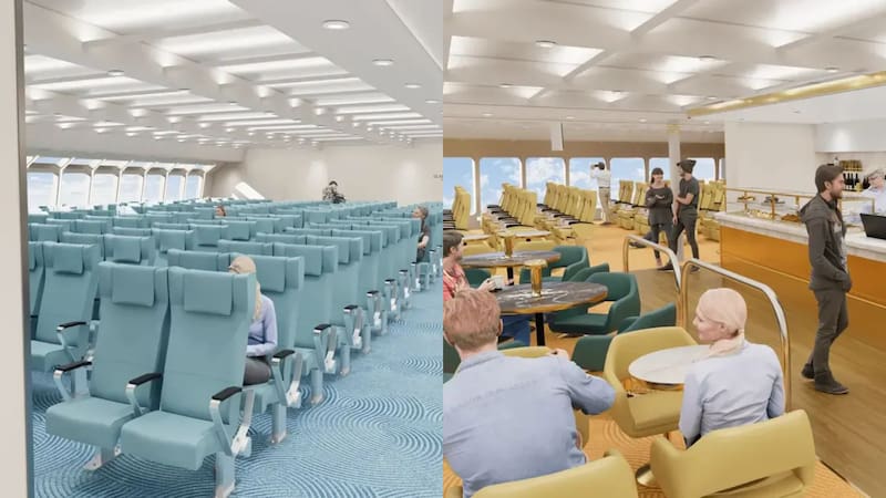 Zarpa el primer buque eléctrico más grande del mundo y es un orgullo argentino. Foto: Buquebus