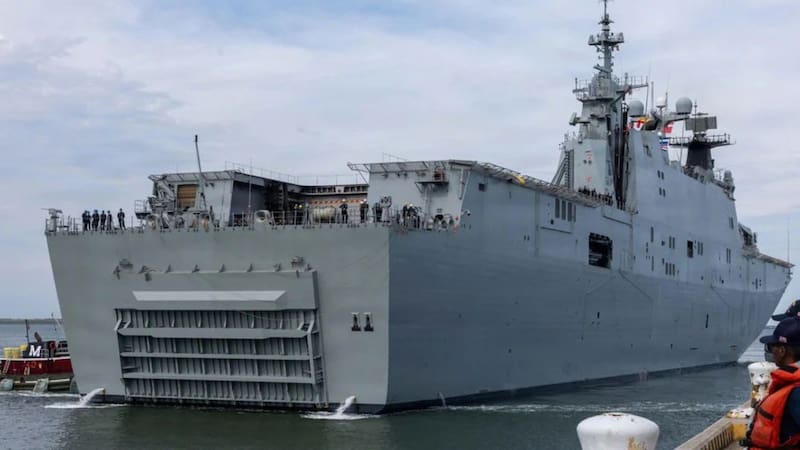 Zarpó el buque más grande de la Armada: fue construido en el país y es el orgullo nacional