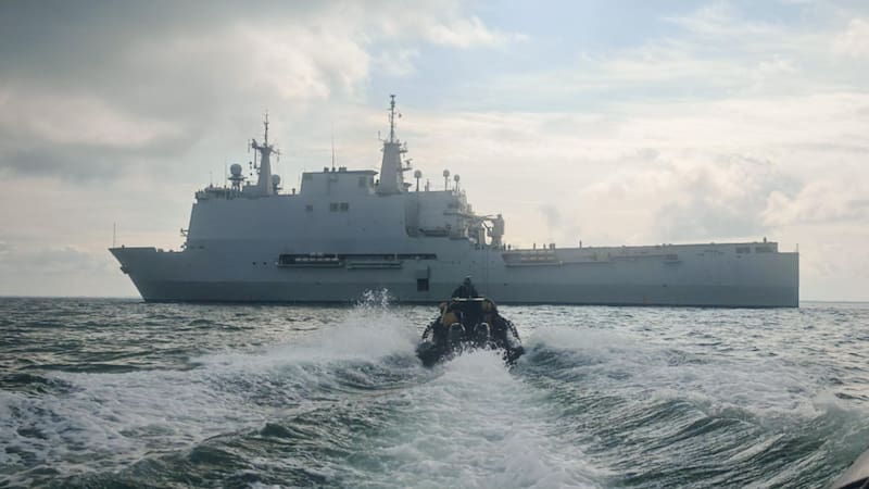 Zarpó uno de los buques anfibios más grandes de la Armada que fue construido en el país y es el orgullo nacional