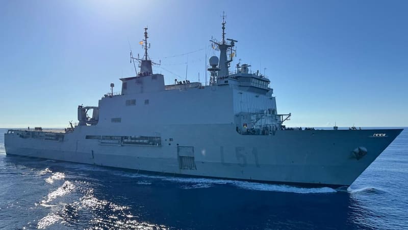 Zarpó uno de los buques anfibios más grandes de la Armada que fue construido en el país y es el orgullo nacional