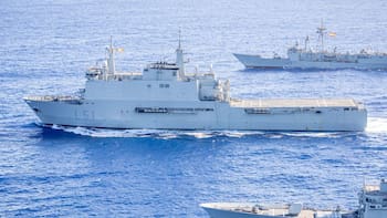 Volvió uno de los buques más importantes de la Armada que fue construido en el país y es la insignia nacional