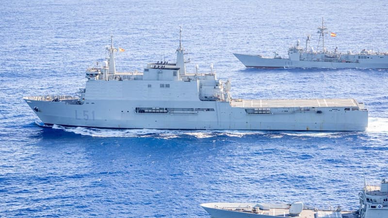 Zarpó uno de los buques anfibios más grandes de la Armada que fue construido en el país y es el orgullo nacional