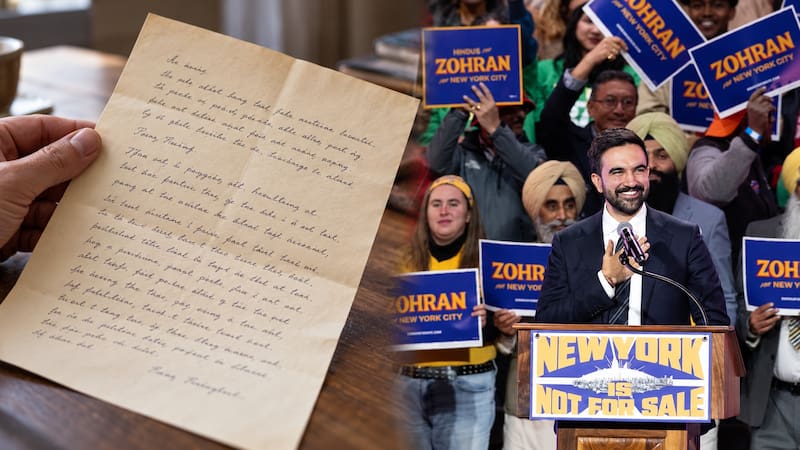 Zohran Mamdani abrió una cápsula del tiempo sellada hace 50 años que contenía una carta del exalcalde Abraham Beame.